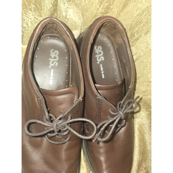 SAS Ambassador Men’s Brown Leather Comfort Oxford Shoes Size 12.5 W Made in USA - Picture 3 of 8